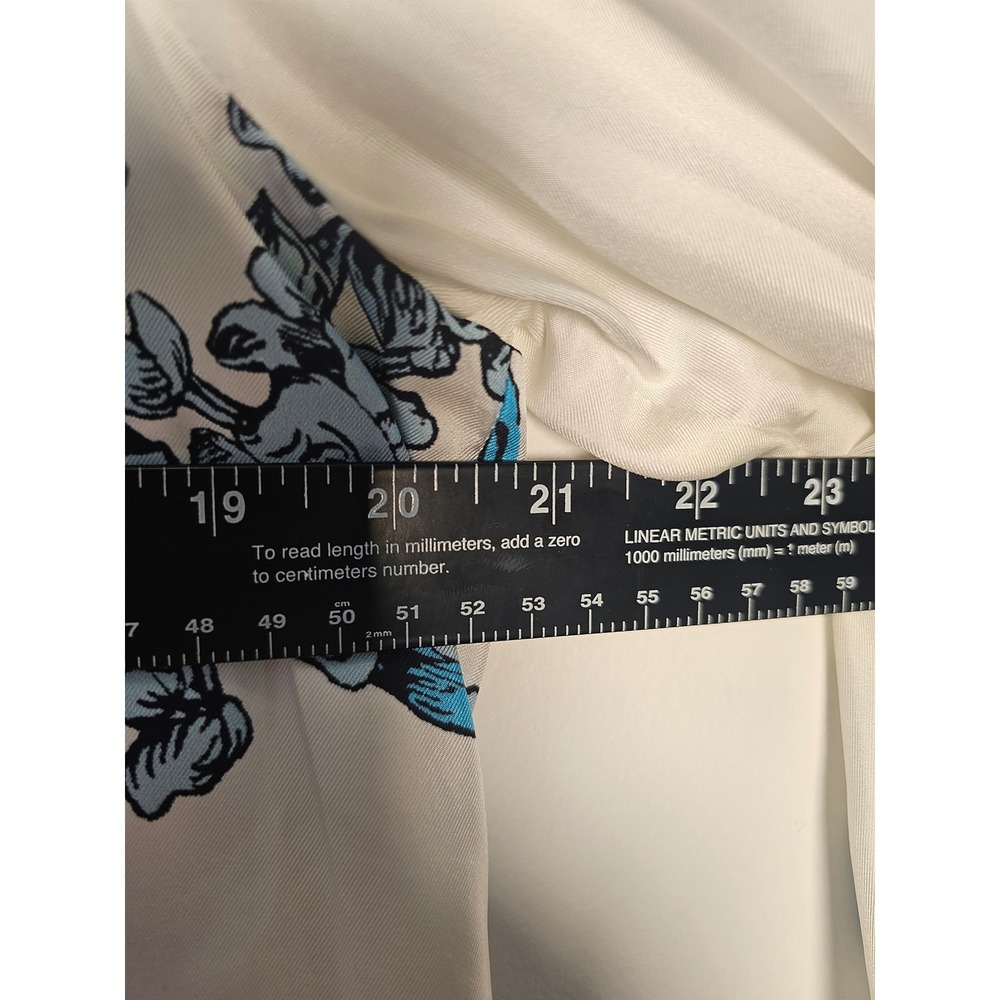 [Romantic Coquette] Cynthia Rowley Silk  Dress Womens 4  Blue Floral Ribbons - Picture 8 of 9